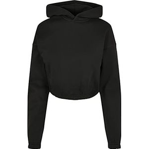 Urban Classics Damestrui met capuchon voor dames, kort en wijd gesneden, sweatshirt voor vrouwen, verkrijgbaar in 3 kleuren, maten XS - 5XL, zwart, XL