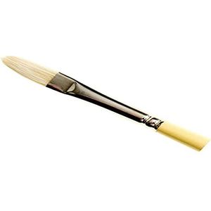 Winsor & Newton 5870004 Artists varkenshaarpenseel gemaakt van hoogwaardig Chunking varkenshaar voor olieverf en acrylverf - Filbert penseel - lange Steel - Nr. 4,