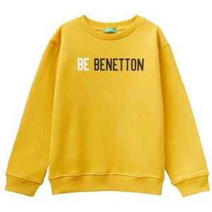 United Colors of Benetton Sweatshirt met capuchon voor kinderen en jongens, okergeel 0d6, 170 cm
