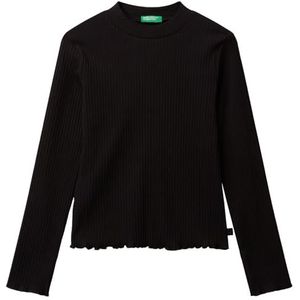 UNITED COLORS OF BENETTON - Shirt - Zwart - Lange Mouwen