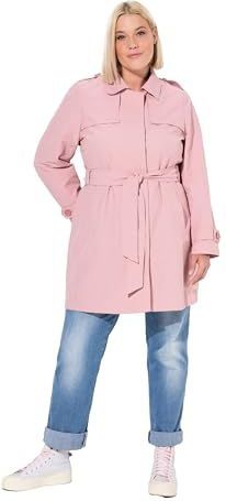 Trenchcoat - Effen - Katoen - Licht Gevoerd - Normale Pasvorm