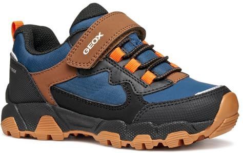 Geox J Magnetar Boy B ABX Sneakers, marineblauw/bruin, 27 EU, marinebruin, 27 EU