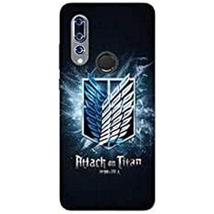 Hoesje voor Wiko View 3 Manga Attack on Titan Design Zwart