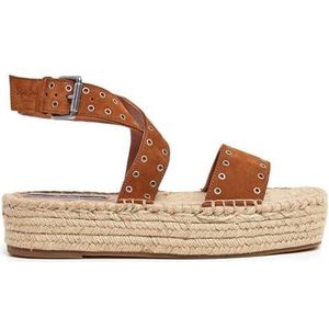 PEPE JEANS - Tracy - Sandalen - Kastanje - Leer