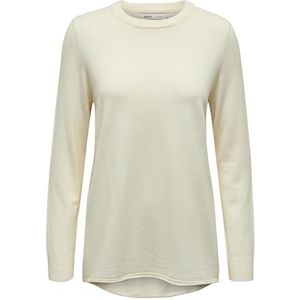 ONLY Onlibi Ls Long Higlow O-Neck Cc KNT Trui voor dames, Whitecap Gray/Detail: melange, M