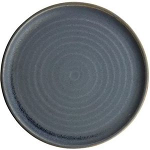 Olympia Canvas Ronde Borden Met Smalle Rand Blauw Graniet 26,5cm FA303