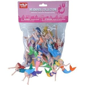 Wild Republic 21510 Zeemeermin beeldjes vijfdelige collectie polybag pop, geschenken voor kinderen, badspeelgoed, multi