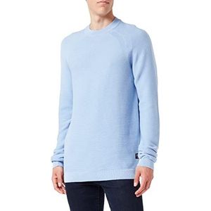 TOM TAILOR Denim Uomini Basic gebreide trui 1032310, 11486 - Brunnera Blue, M