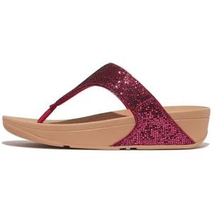 Fitflop Vrouwen LULU Glitterball teen Post Sandalen Flip-Flop, Metallic Wild Raspberry, 5.5 UK, Metallic Wilde Framboos, 38.5 EU