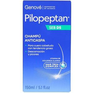 Pilopeptan SEB DS Shampoo, anti-roos, glad haar, shampoo voor vettig haar, roosvorming en jeuk, evenwicht van de productie van de zalven en elimineert roos, 150 ml