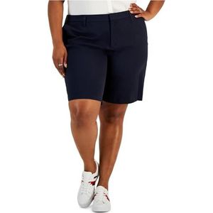 Tommy Hilfiger Women's Hollywood 9 Inch Chino Short (Regular and Plus), Ultra Navy, 18 Plus