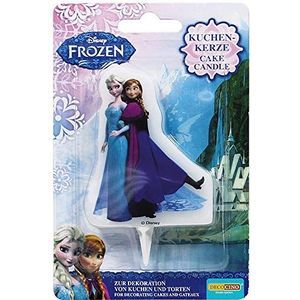 DECOCINO Taartkaars Frozen Anna & Elsa – hoogte ca. 7 cm – 2D Disney waxkaars voor het versieren van taarten, muffins en taarten – verjaardagsdecoratie