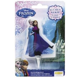 DECOCINO Taartkaars Frozen Anna & Elsa – hoogte ca. 7 cm – 2D Disney waxkaars voor het versieren van taarten, muffins en taarten – verjaardagsdecoratie