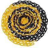 Afbakening - Kunststof Ketting - Zwart Geel - Lengte 50 m