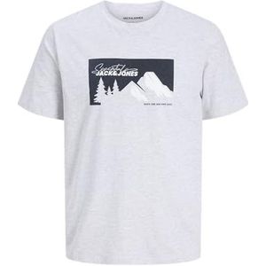 Jack & Jones - JJSUN - Shirt - Navy - Ronde Hals - Kwartmouw