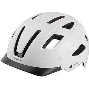 M-Wave Unisex – Urban Helm voor volwassenen, wit, L, 59-61 cm