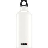 SIGG - Aluminium waterfles - Traveller White - Klimaatneutraal gecertificeerd - Geschikt voor koolzuurhoudende dranken - Lekvrij - Lichtgewicht - BPA-vrij - Wit - 0,6 L