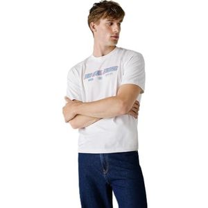 Red Bull Racing X Pepe Jeans Heren Outline Graphic TEE T-shirt, wit (wit), L, Wit (wit), L