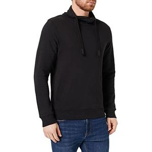TOM TAILOR Mannen Sweatshirt met opstaande kraag 1029111, 29999 - Black, XL