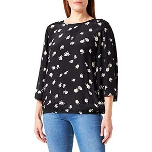 KAFFE Damesblouse, Zwart/Antiek Bloemenprint, 38