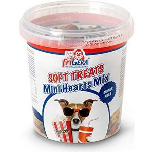 friGERA Semi-Moist Soft Treats Mini Hearts Mix (3 verschillende soorten), 2 stuks (2 x 500 g)