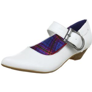 s.Oliver Casual pumps voor dames, Weiß White 100, 42 EU