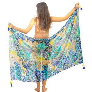Mandala - Sarong - Pareo - Multicolor - Handgedrukt Materiaal