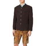 Leren Jas - Effen - Wol - Slanke Pasvorm