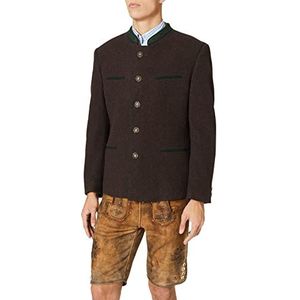 Leren Jas - Effen - Wol - Slanke Pasvorm