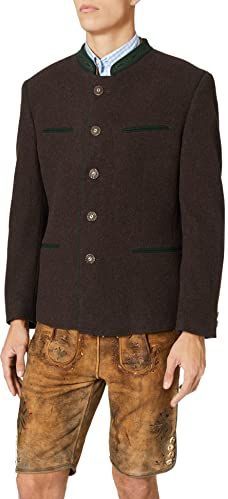 Leren Jas - Effen - Wol - Slanke Pasvorm