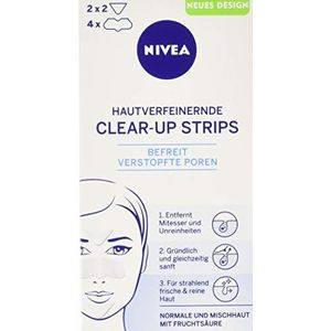 NIVEA - Huidverfijnende Clear-Up Strips - 6 Stuks - Reinigingsstrips voor het Gezicht met Vruchtzuur
