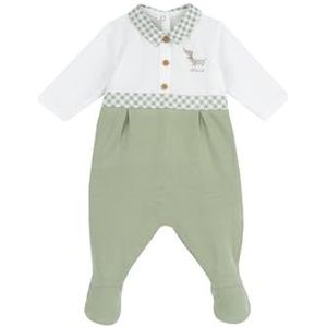 Chicco Katoenen romper met voet voor jongens 0-24, lichtgroen 01, 6 maanden, Lichtgroen 01, 6 Maanden