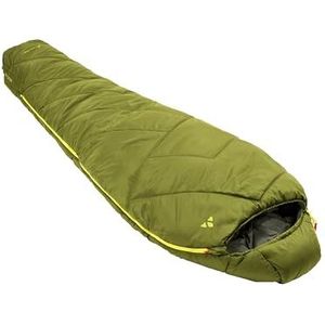 VAUDE Mummieslaapzak Sioux 800 II groen, ademende 3-seizoenen slaapzak 2 °C - 8 °C, compacte kunstvezel slaapzak 220x80 cm ritssluiting rechts voor binnen en buiten kamperen