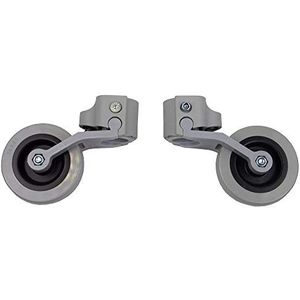 Set met twee achterwielen, aanpasbaar aan loophulpen voor volwassenen, 2 wielen en bevestiging aan de voet, eenvoudige installatie