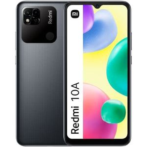 Xiaomi Redmi 10A Smartphone 3 + 64 GB, Dot Drop Display 6,53 inch HD+, MediaTek Helio G25, 13 MP Dual Camera, 5000 mAh accu, grijs, 4+128GB,Metáal
