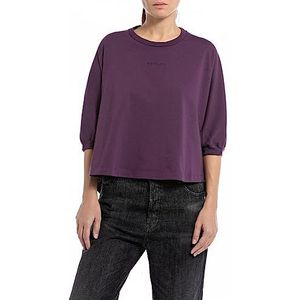 Replay T-shirt voor dames, 468 Shadow Purple, M