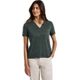 Street One - Shirt - Zomer - Linnen Look - V-hals - Korte Mouwen