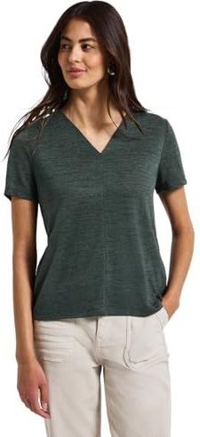 Street One - Shirt - Zomer - Linnen Look - V-hals - Korte Mouwen