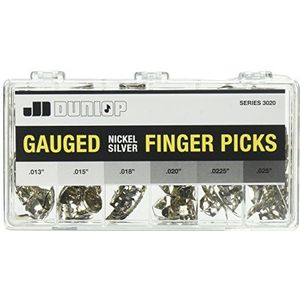 Dunlop Nikkel Sliver Kabinet van 120 Finger Picks (3020)