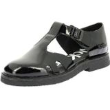 KICKERS LERYNE Platte damessandalen, zwart gelakt, 36 EU, Zwarte lak., 36 EU