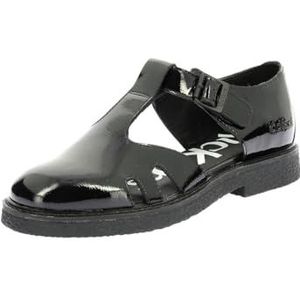 KICKERS LERYNE Platte damessandalen, zwart gelakt, 36 EU, Zwarte lak., 36 EU