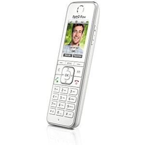 AVM FRITZ!Fon C6 DECT-comforttelefoon (hoogwaardig kleurendisplay, HD-telefonie, internet-/comfortdiensten, besturing FRITZ!Box-functies) wit, Duitstalige versie, Wit