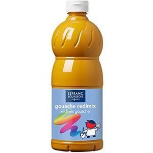 Lefranc Bourgeois - Redimix vloeibare gouache voor kinderen - 1L fles - Okergeel