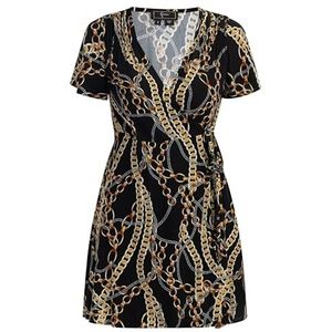 SAPORTA Mini-jurk voor dames met allover-print, zwart, M