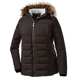 STOY Damesjas in dons-optiek/gewatteerde jas met afritsbare capuchon WMN Quilted JCKT E, zwart, 46, 36404-000