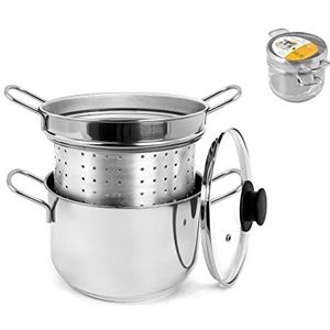 Royal Norfolk - Pastakoker - Roestvrij Staal - 20 cm - Met Deksel