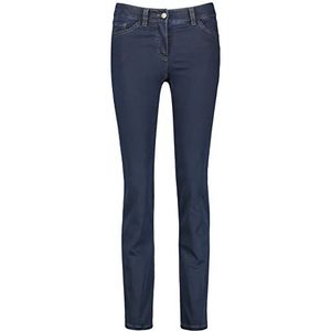 Gerry Weber Best4me Figuurvormende jeans voor dames, slimfit, korte maat, effen, korte maat, donkerblauw (dark blue denim), 46 NL Lang
