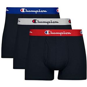 Champion Heren Katoen Stretch Trunk 3 Pack, Zwart, S