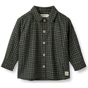 Wheat Babyhemd voor jongens, 0026 Black Coal Check, 62 cm