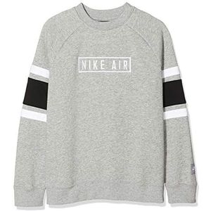 Nike Jongens B NK AIR LS Crew T-shirt met lange mouwen, dk Grey Heather/Black/White, XS
